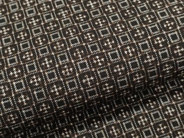 平和屋着物○男性 本場大島紬 アンサンブル 泥染め 吉祥文 証紙付き