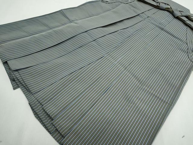 平和屋着物●男性　馬乗り袴　神代袴　間道　正絹　逸品　CAAS9415th