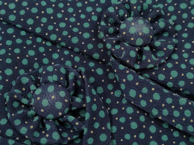 平和屋着物＃道中着 吉祥丸文 ロング丈 正絹 逸品 CAAT0459dy