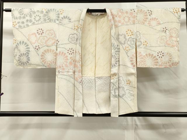 平和屋着物＃名門 藤娘きぬたや・総絞り 羽織 草花文 正絹 逸品