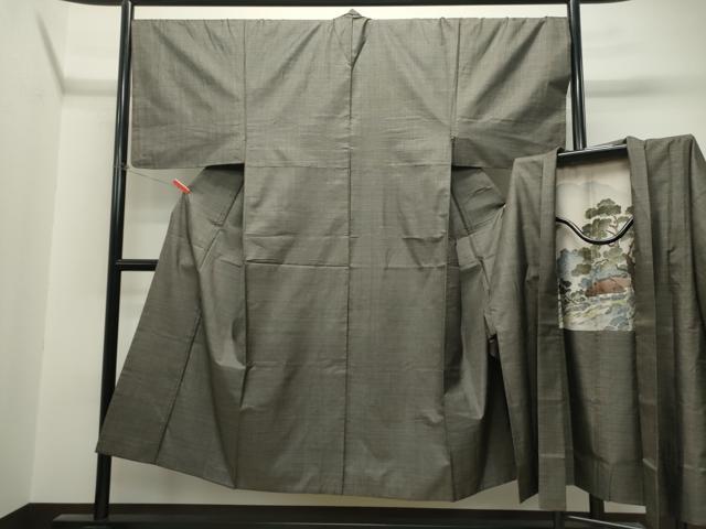 平和屋着物●男性　本場大島紬　アンサンブル　100亀甲　総詰め　正絹　逸品　CAAT0565dy