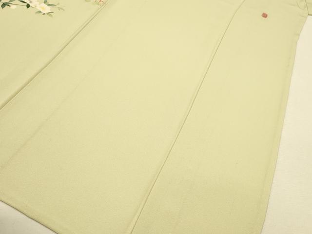 平和屋着物▽本加賀友禅作家　南克治　訪問着　単衣　枝花文　正絹　逸品　CAAT0736dy_5