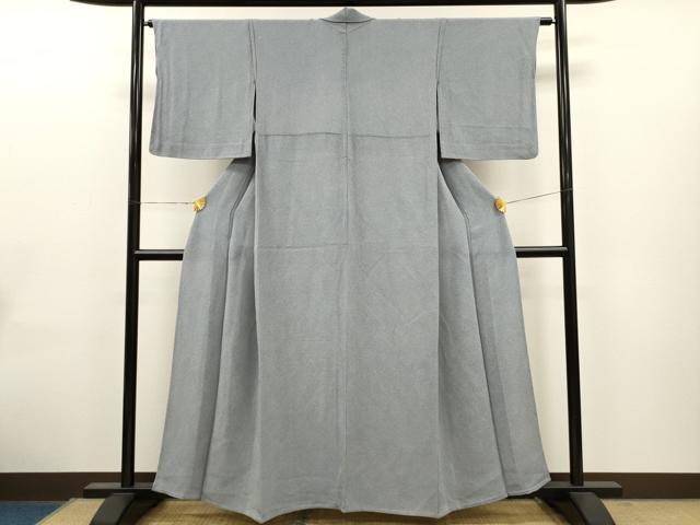 平和屋着物▽江戸小紋　単衣　佐田双光作　服部光廣作　鮫小紋柄　鬼しぼ縮緬　正絹　逸品　CAAT0771dy 平和屋着物▽江戸小紋 単衣 佐田双光作 服部光廣作 鮫小紋柄 鬼しぼ
