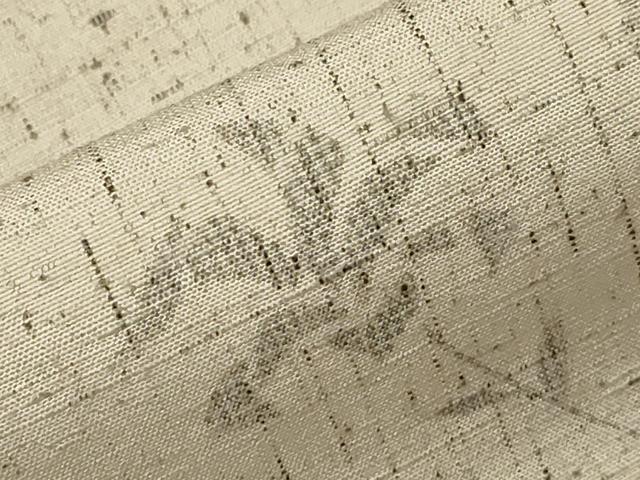 平和屋着物▽上質な紬 単衣 動物草花文 正絹 逸品 CAAT0778dy 【公式通販】