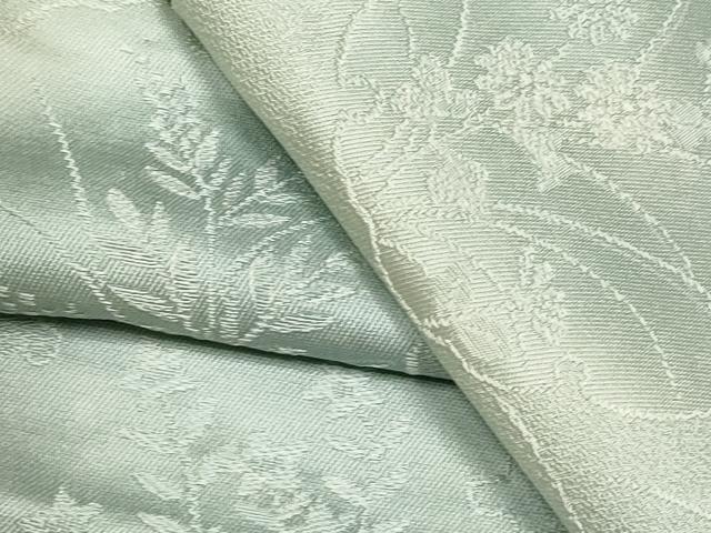 平和屋着物▽上質な小紋　単衣　雪輪草花地紋　暈し染め　正絹　逸品　CAAT0784dy