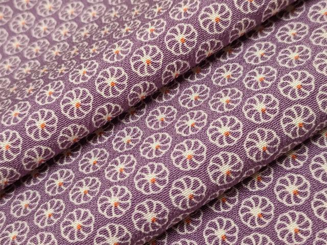 平和屋着物▽上質な小紋　単衣　舞花文　正絹　逸品　未使用　CAAT0789dy