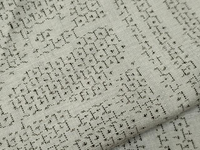 平和屋着物▽結城紬 奥順 はたおり娘 単衣 80亀甲 花