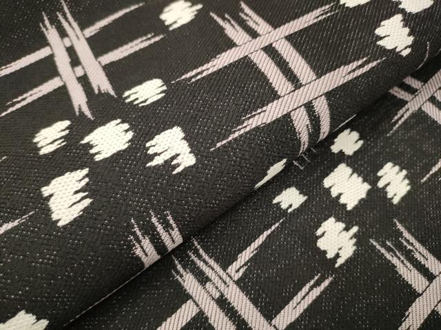 平和屋着物●九寸名古屋帯　風通稜織　吉祥文　黒地　正絹　逸品　CAAT0811hy 平和屋着物○九寸名古屋帯 風通稜織 吉祥文 黒地 正絹