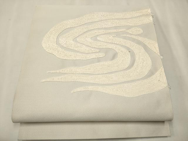 平和屋着物○爪掻き本綴れ 八寸名古屋帯 流水菊文 金