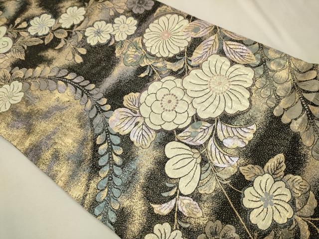 平和屋着物●六通柄袋帯　辻が花　ふくれ織　金糸　正絹　逸品　CAAT0846hy 平和屋着物○六通柄袋帯 辻が花 ふくれ織 金糸 正絹 逸品 CAAT0846hy