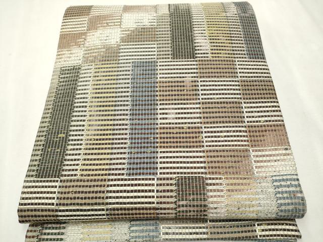 平和屋着物●六通柄袋帯　吉祥文　金彩　正絹　逸品　CAAT0863hy