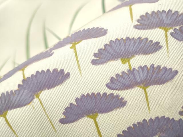 平和屋着物○塩瀬 九寸名古屋帯 作家物 裏菊文 正絹 逸品