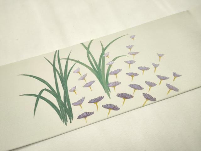 平和屋着物●塩瀬　九寸名古屋帯　作家物　裏菊文　正絹　逸品　CAAT0906hy 平和屋着物○塩瀬 九寸名古屋帯 作家物 裏菊文 正絹 逸品