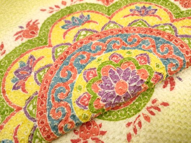 【名門 きぬたや】総絞り 九寸名古屋帯❣️ 平和屋□極上 名門 藤娘きぬたや・総絞り 九寸名古屋帯