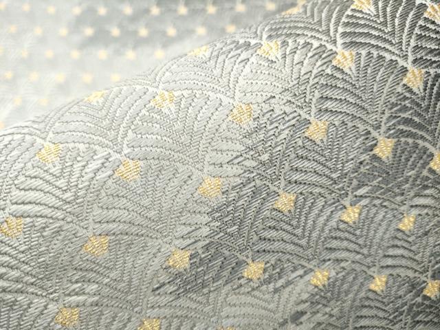 平和屋着物●全通柄袋帯　唐織　松葉青海波文　金糸　正絹　逸品　CAAT1025hy 平和屋着物○全通柄袋帯 唐織 松葉青海波文 金糸 正絹 逸品