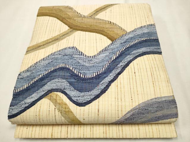 平和屋着物●太鼓柄袋帯　紬地　吉祥文　正絹　逸品　CAAT1043hy