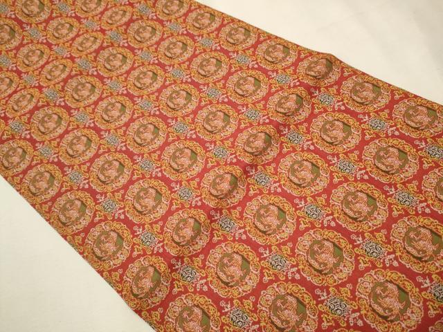 平和屋着物○龍村美術織物 九寸開き名古屋帯 御軾鳳凰文