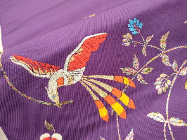 平和屋着物○龍村美術織物 たつむら 六通柄 本袋帯 花喰