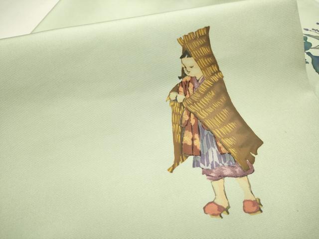 平和屋着物○加賀友禅の巨匠 初代 由水十久 塩瀬 九寸 