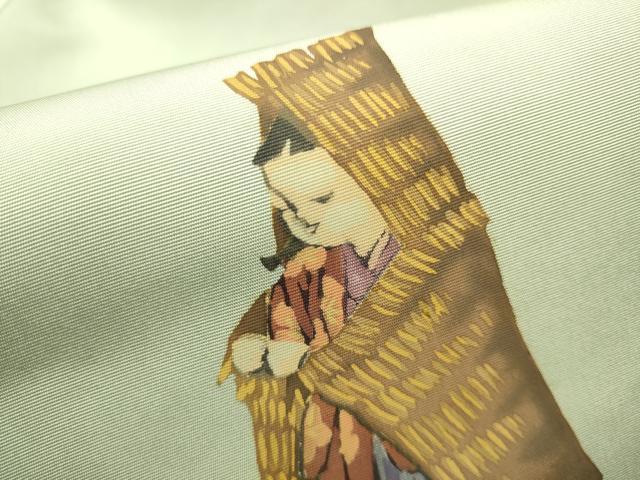 平和屋着物○加賀友禅の巨匠 初代 由水十久 塩瀬 九寸 