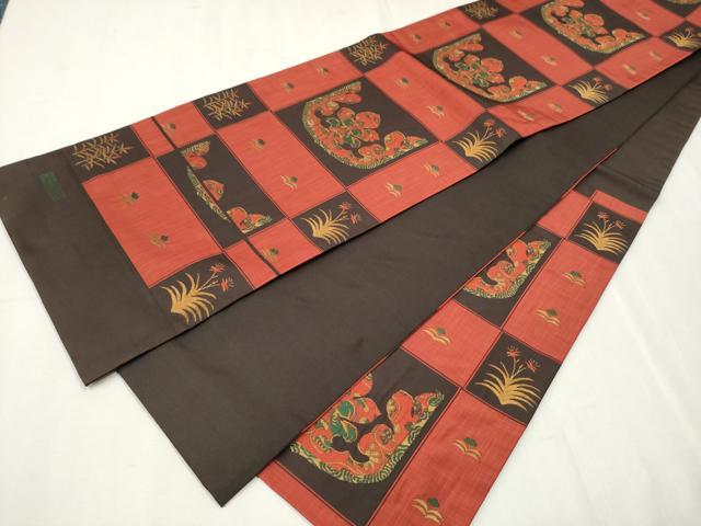 平和屋着物○名門木屋太 今河織物 六通柄袋帯 鴛鴦文