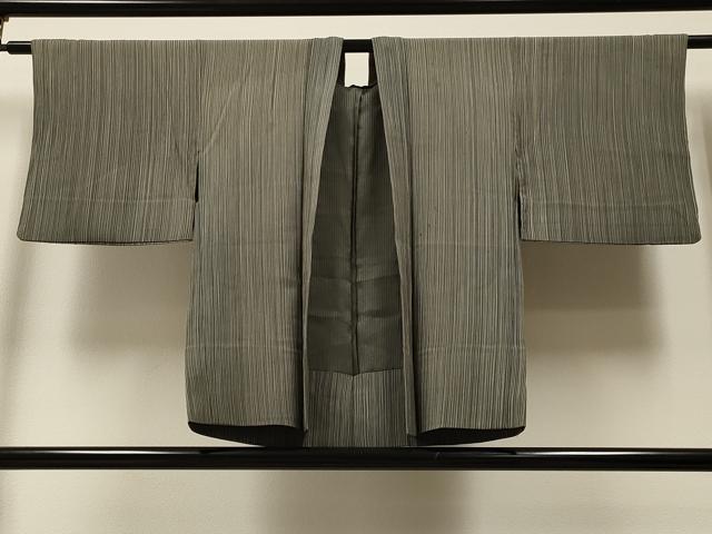 平和屋着物▽羽織　単衣　縞　正絹　逸品　CAAT5642id