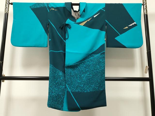 平和屋着物＃コート作家　三本賢　道行コート　吉祥文　金銀彩　ロング丈　正絹　逸品　CAAT5650id