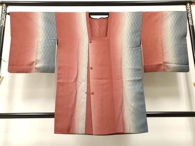 平和屋着物＃道行コート　霞間道　暈し染め　ロング丈　正絹　逸品　CAAT5664id