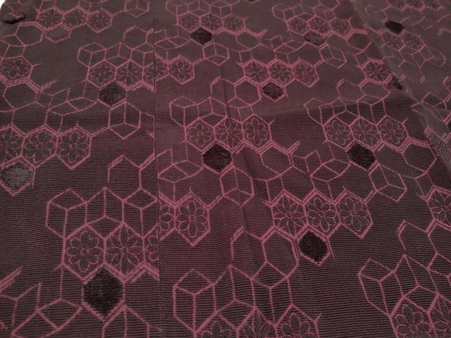 平和屋着物＃道行コート 輪奈ビロード 亀甲花地紋 逸品 CAAT5696id