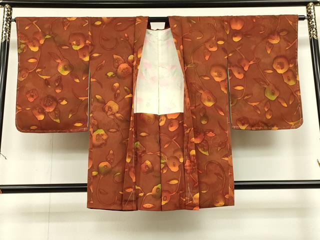 平和屋着物＃羽織　枝花文　正絹　逸品　未使用　CAAT5725id