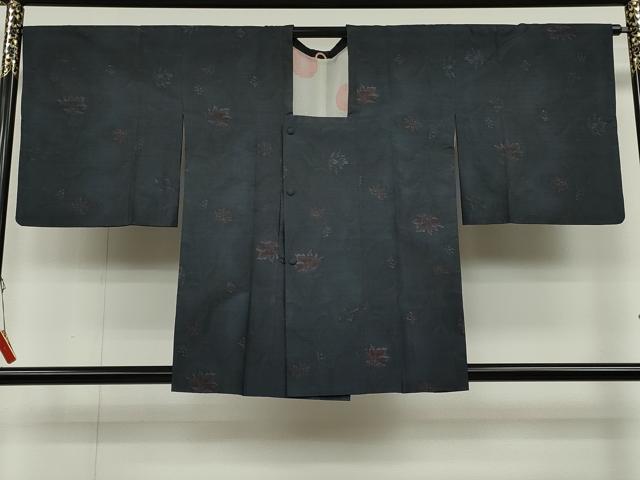 平和屋着物＃本場大島紬　道行コート　更紗唐草文　正絹　逸品　CAAT5729id