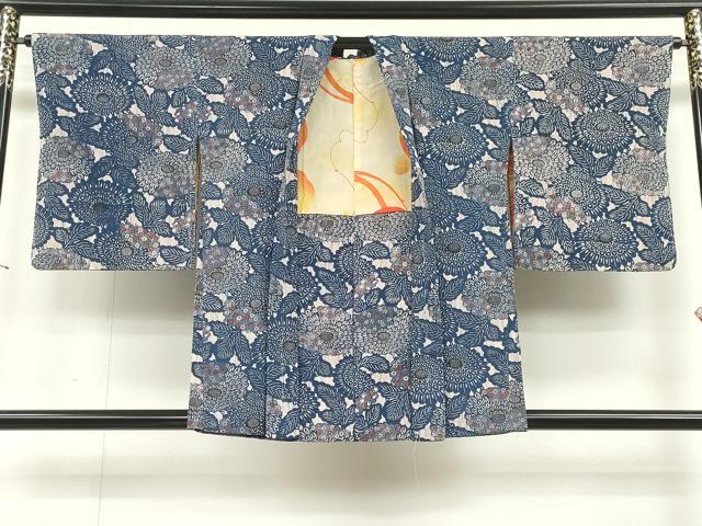 平和屋着物＃羽織　型染め　草花文　正絹　逸品　未使用　CAAT5756id