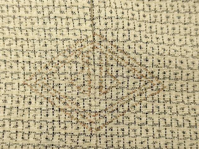 平和屋着物＃男性 白鷹お召 長羽織 110亀甲 総詰め キングサイズ 正絹