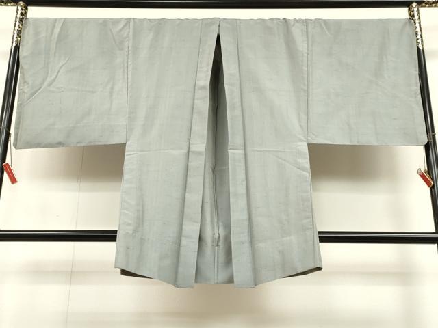 平和屋着物▽男性　長羽織　単衣　紬地　霞文　キングサイズ　正絹　逸品　CAAT5781id