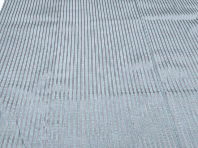 平和屋着物▽道行コート 単衣 雨コート 縞 ロング丈 正絹 逸品 CAAT5784id