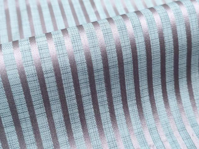 平和屋着物▽道行コート 単衣 雨コート 縞 ロング丈 正絹 逸品 CAAT5784id