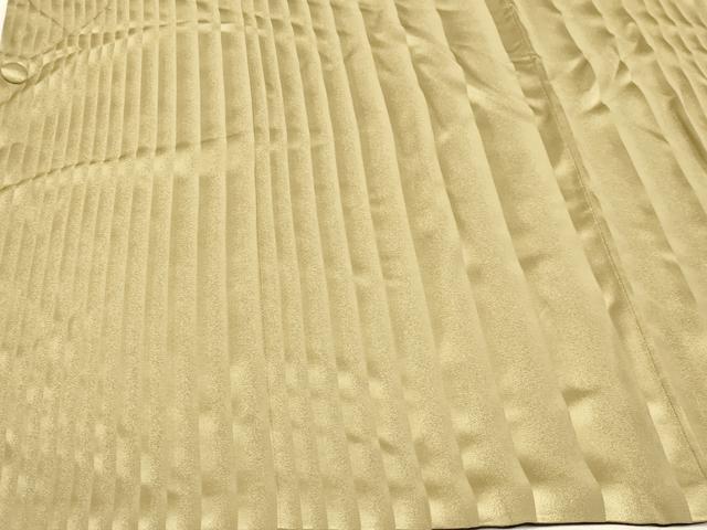 平和屋着物＃道行コート リバーシブル 作家物 霞地紋 榛色 黒地 正絹