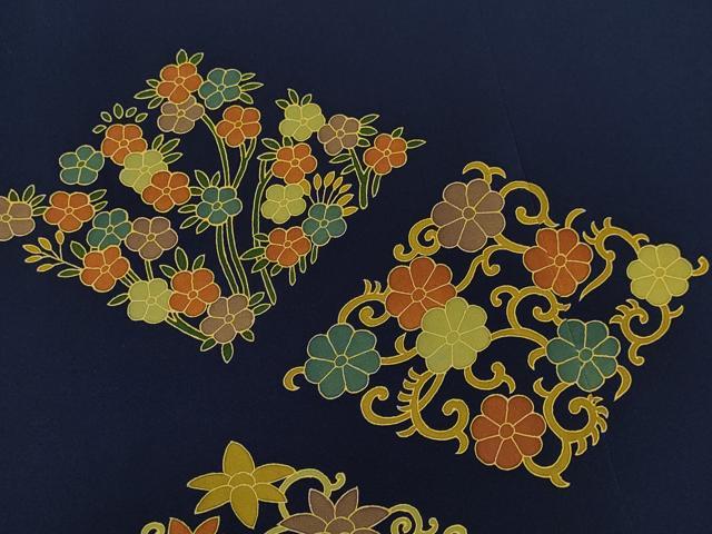 平和屋着物＃道行コート 流水花唐草菱文 正絹 逸品 CAAT5807id