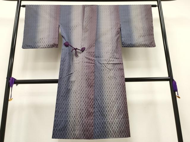 平和屋着物▽道中着　単衣　霞文　さが美扱い　ロング丈　正絹　逸品　CAAT5811id