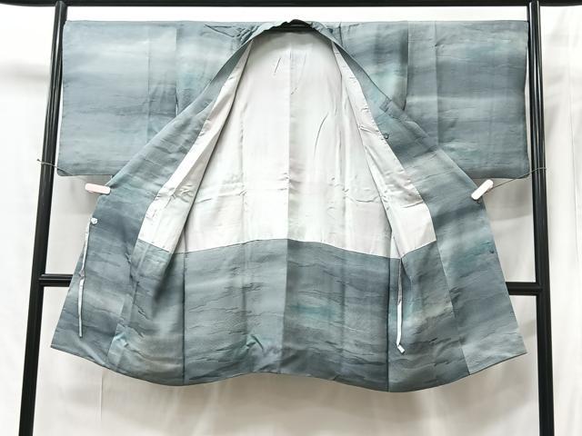 平和屋着物□極上 道中着 ロング丈 霞文 暈し染め 逸品 未