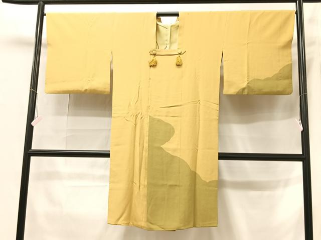 平和屋着物＃道行コート　雲取り文　オンワード樫山　ロング丈　正絹　逸品　CAAT5920id