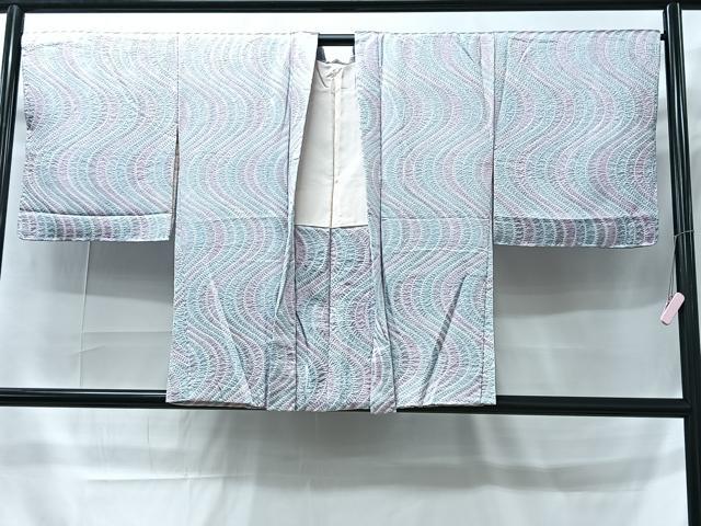 平和屋着物＃羽織　絞り　よろけ縞　正絹　逸品　未使用　CAAT5934id