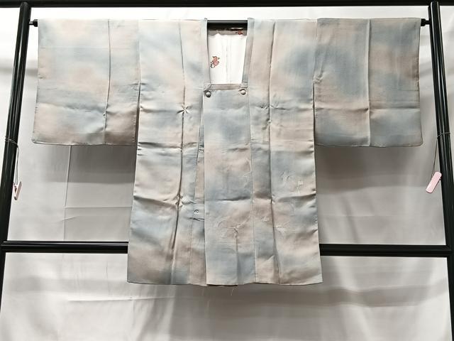 平和屋着物＃道行コート　霞枝花文　暈し染め　ロング丈　正絹　逸品　未使用　CAAT5939id
