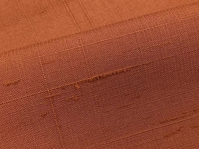 平和屋着物＃結城紬　道中着　赤錆色　反端付き　ロング丈　正絹　逸品　CAAT5940id