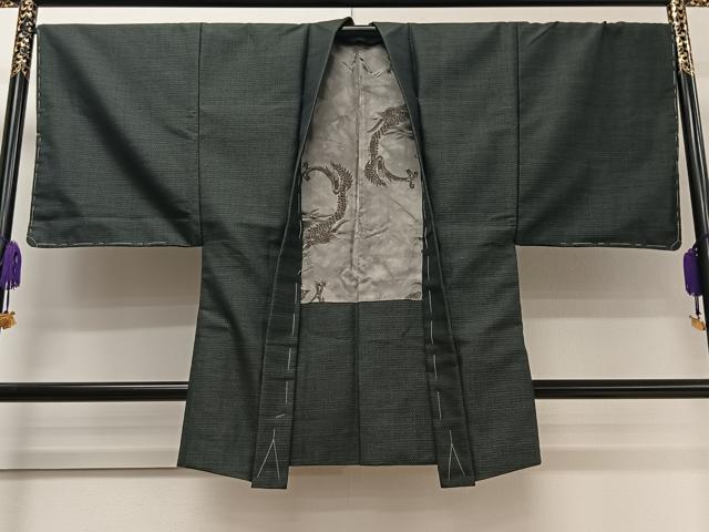 平和屋着物＃男性　長羽織　80亀甲　総詰め　正絹　逸品　未使用　CAAT5949id