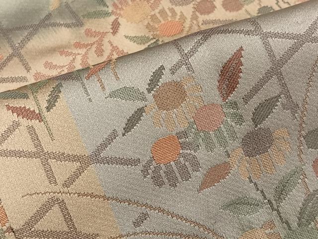 平和屋着物▽道行コート　単衣　市松籠目花文　三越扱い　ロング丈　正絹　逸品　CAAT5956id 平和屋着物▽道行コート 単衣 市松籠目花文 三越扱い ロング