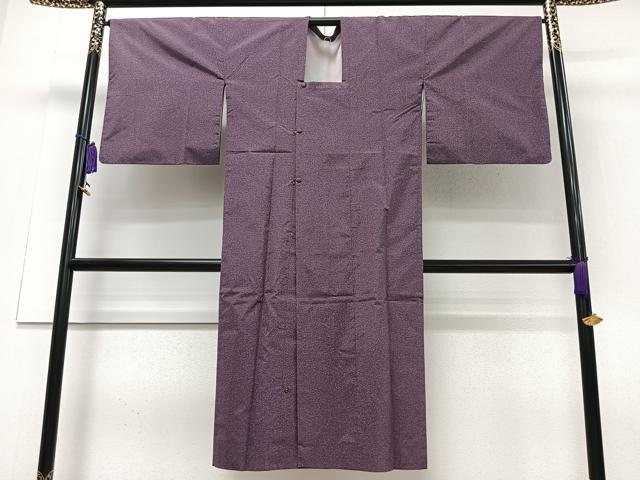 平和屋着物＃本場染大島　道行コート　霞文　ロング丈　正絹　逸品　CAAT5963id