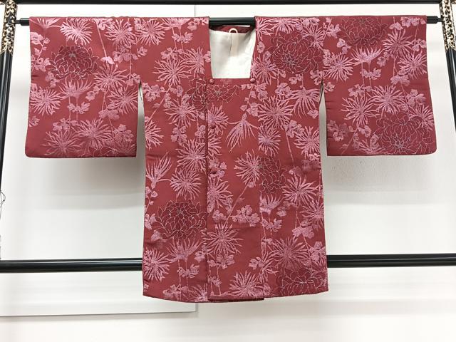 平和屋着物＃道行コート　寿光織　乱菊　銀糸　正絹　逸品　CAAT5991id