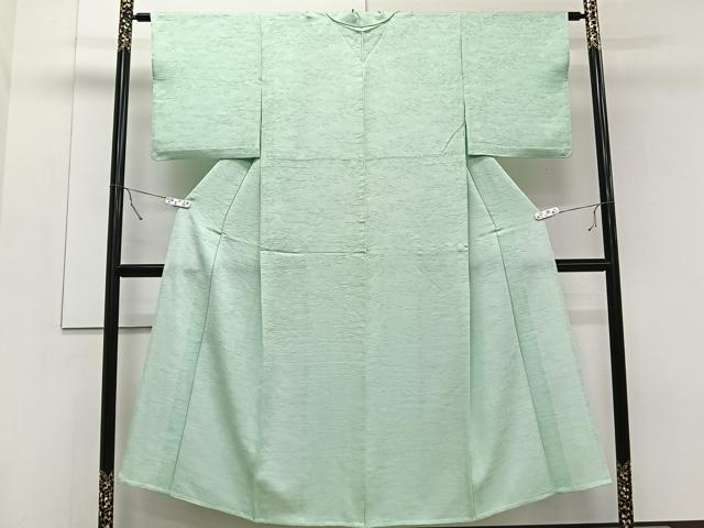 平和屋着物▽上質な色無地　単衣　霞地紋　若葉色　正絹　逸品　DAAS0482az 平和屋着物▽上質な色無地 単衣 霞色 正絹 逸品 CAAQ5182dy 平和