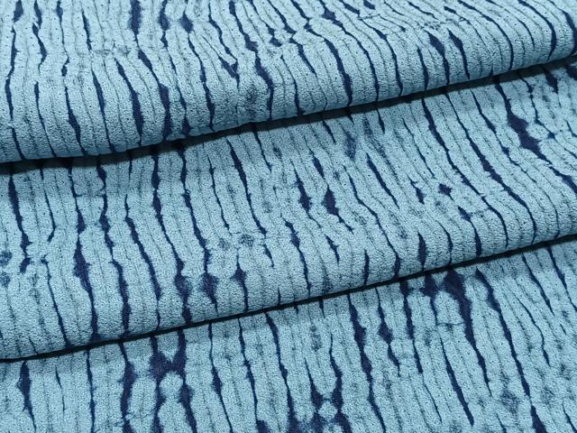 平和屋着物▽上質な小紋　単衣　杢目絞り　正絹　逸品　CAAT6552xi